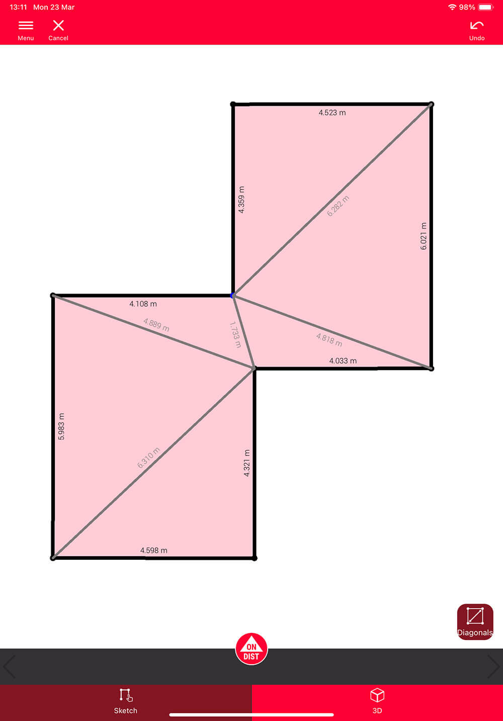 Floor Plan in the DISTO PLAN App