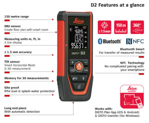 DISTO D2-Smart - New smart Disto for 2026 | Leica DISTO